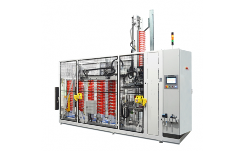 Automatic vertical pail denester