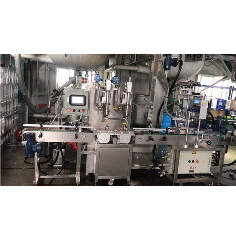 染料灌裝機 雙頭全自動液體灌裝生產(chǎn)線